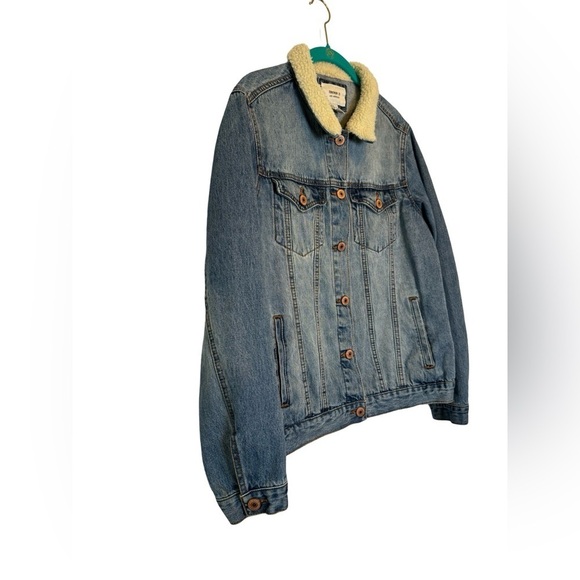 Forever 21 Jean Jacket Faux Fur Boys Large - Picture 4 of 14